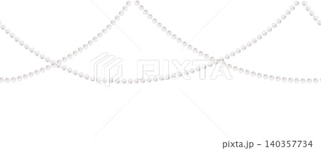 Watercolor seamless pearl garland border with repeating draped strands. Elegant design suitable for wedding invitations, greeting cards, textiles, wrapping paper and feminine branding projects. Watercolor seamless pearl garland border with repeating draped strands. Elegant design suitable for wedding invitations, greeting cards, textiles, wrapping paper and feminine branding projects. 140357734