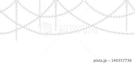 Watercolor pearl garland border with layered draped strands and elegant decorative design. Suitable for wedding invitations, greeting cards, stationery, gift wrapping and branding projects. Watercolor pearl garland border with layered draped strands and elegant decorative design. Suitable for wedding invitations, greeting cards, stationery, gift wrapping and branding projects. 140357736