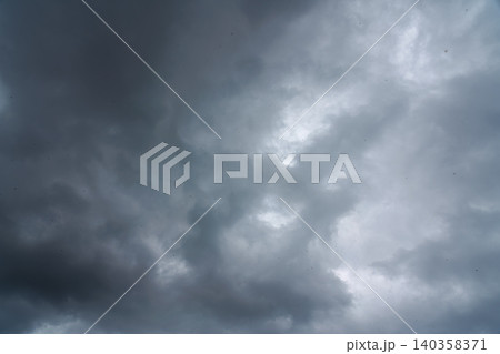 Kanazawa, Japan - Oct 6 2024, panoramic view of overcast sky with dark rain clouds, at daytime, Kanazawa, Japan Kanazawa, Japan - Oct 6 2024, panoramic view of overcast sky with dark rain clouds, at daytime, Kanazawa, Japan 140358371