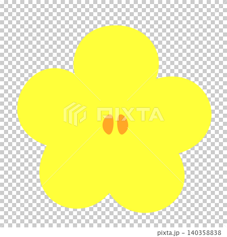 ゴーヤの花のフラットデザインイラスト ゴーヤの花のフラットデザインイラスト 140358838