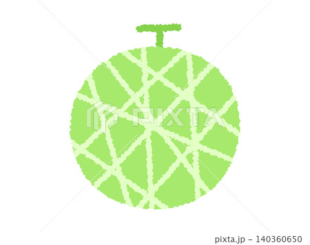 果物_シンプル_メロン 果物_シンプル_メロン 140360650
