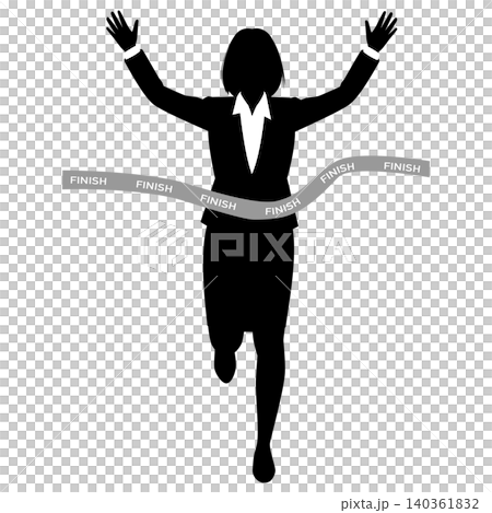 女企業家衝過終點線 女企業家衝過終點線 140361832
