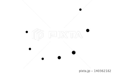かんむり座のイラスト(黒色の星のみで連結線なし) かんむり座のイラスト(黒色の星のみで連結線なし) 140362182