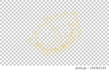 A line drawing illustration of the Corona Borealis constellation (gold-colored illustration of the crown and constellation lines, line art only, no coloring). A line drawing illustration of the Corona Borealis constellation (gold-colored illustration of the crown and constellation lines, line art only, no coloring). 140362183