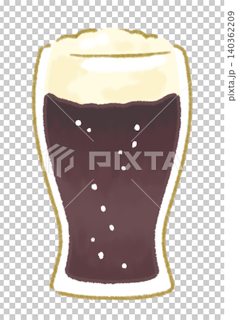 グラスに入ったビールのイラスト グラスに入ったビールのイラスト 140362209