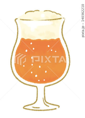 グラスに入ったビールのイラスト 140362210