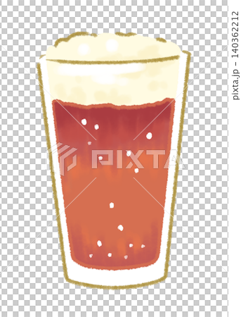 グラスに入ったビールのイラスト グラスに入ったビールのイラスト 140362212
