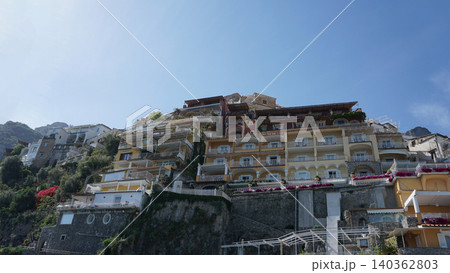 Panorama View from the Positano - colorful facades 140362803