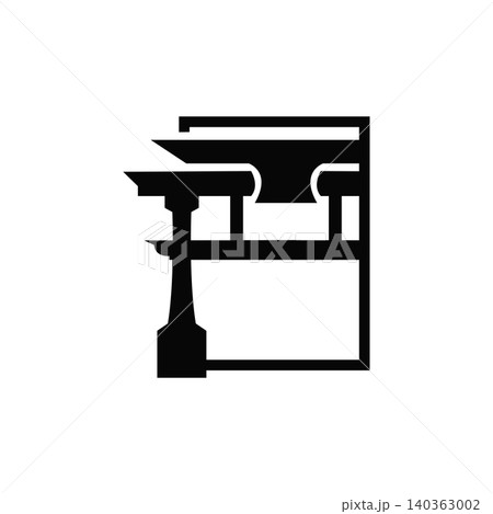 Torii Gate Logo Design Template Minimalist Japanese Symbol Simpel 140363002