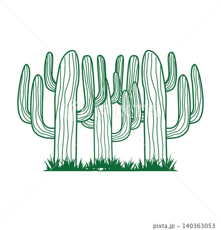 Natural Desert Cactus Logo Template Clean Cactus Silhouette Design Natural Desert Cactus Logo Template Clean Cactus Silhouette Design 140363053
