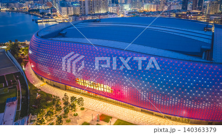 May 22 2026 HONG KONG, CHINA. Kai Tak Sports Park skyline 140363379