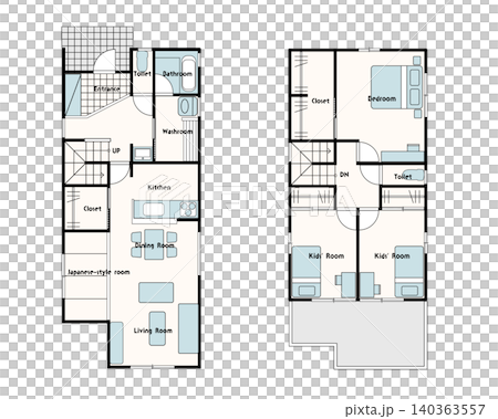 3LDK住宅の間取り図| 住宅 家 一戸建て 3LDK住宅の間取り図| 住宅 家 一戸建て 140363557