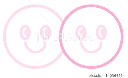 Hand drawn two happy faces in pink outline for sticker, clip arts, tattoo, decorations, shirt print, card, social media post, positive vibe, kid colouring book, mood, feelings, emotion, expression Hand drawn two happy faces in pink outline for sticker, clip arts, tattoo, decorations, shirt print, card, social media post, positive vibe, kid colouring book, mood, feelings, emotion, expression 140364264