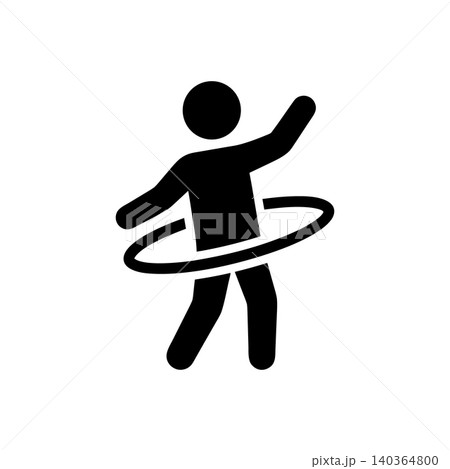 Hula Hooping Kid Icon 140364800