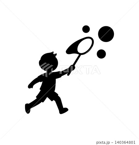 Catching Flying Bubbles Icon Catching Flying Bubbles Icon 140364801