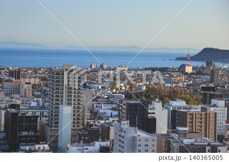 April 25 2026 Hakodate City Skyline Facing Open Pacific Ocean April 25 2026 Hakodate City Skyline Facing Open Pacific Ocean 140365005