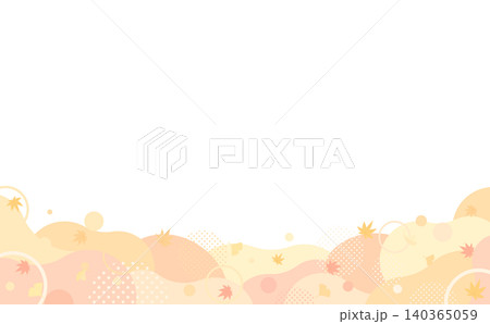 紅葉のパステル抽象フレーム2_ 紅葉のパステル抽象フレーム2_ 140365059