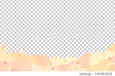 紅葉のパステル抽象フレーム2_ 紅葉のパステル抽象フレーム2_ 140365059