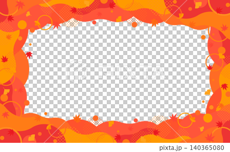 Pop abstract frame with autumn leaves 4_horizontal Pop abstract frame with autumn leaves 4_horizontal 140365080