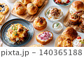 朝食テーブルの美味しそうな背景画像 140365188