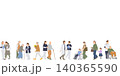 病院やクリニックを利用する人々の人物イラストセット 140365590