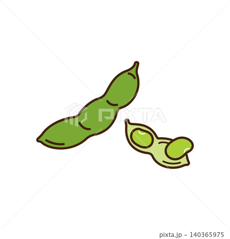 シンプルかわいい枝豆のベクターイラスト 140365975