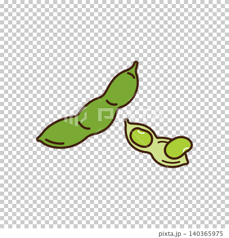 シンプルかわいい枝豆のベクターイラスト 140365975