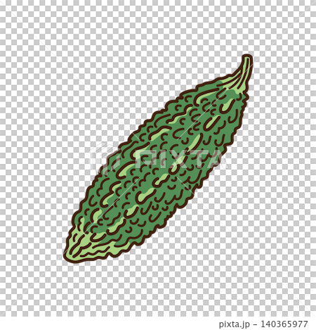 Simple and cute bitter melon vector illustration Simple and cute bitter melon vector illustration 140365977