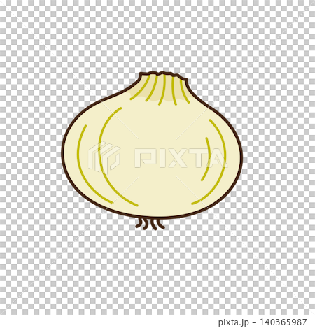 Simple and cute vector illustration of a new onion Simple and cute vector illustration of a new onion 140365987