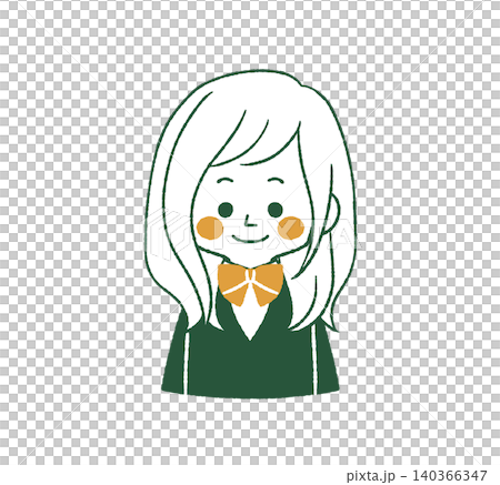 微笑的女學生 - 4 種顏色 微笑的女學生 - 4 種顏色 140366347