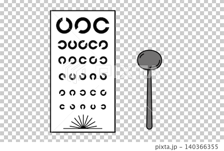 Illustrations of items used in eye exams Illustrations of items used in eye exams 140366355