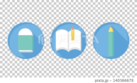 Reading and Learning Stationery Icon Set (3 pieces) Reading and Learning Stationery Icon Set (3 pieces) 140366678