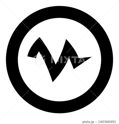 Vegetable peel leftover icon in circle round black color vector illustration image solid outline style 140366991