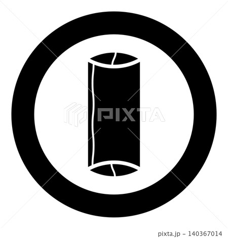 Sushi Japanese food icon in circle round black color vector illustration image solid outline style Sushi Japanese food icon in circle round black color vector illustration image solid outline style 140367014
