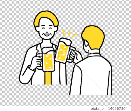 Drinking party between boss and subordinate Drinking party between boss and subordinate 140367304
