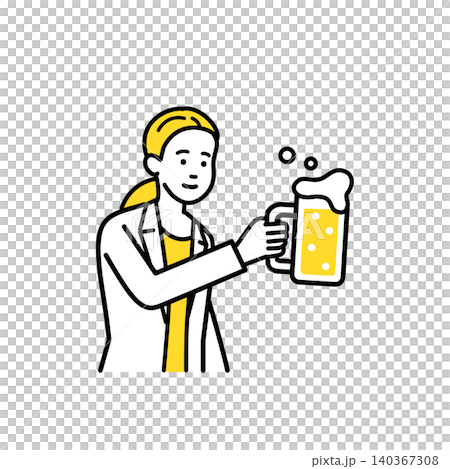 乾杯する若い会社員の女性 乾杯する若い会社員の女性 140367308
