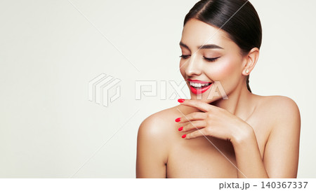 Beautiful Young Woman with clean fresh skin 140367337