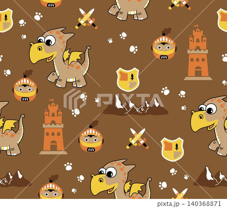 Seamless pattern vector of cartoon fairytale elements Seamless pattern vector of cartoon fairytale elements 140368871