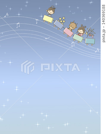 列車に乗る織姫と彦星の背景 列車に乗る織姫と彦星の背景 140369188