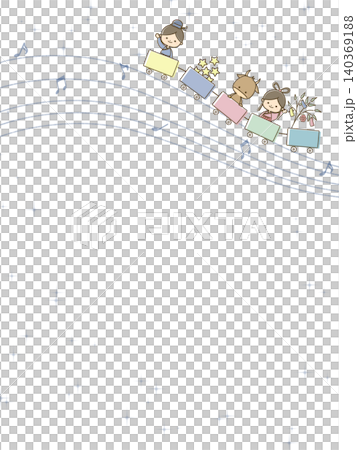 列車に乗る織姫と彦星の背景 列車に乗る織姫と彦星の背景 140369188