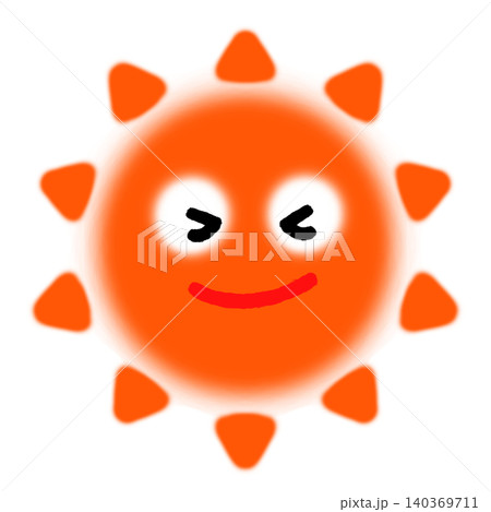 SUN 太陽の手描きイラスト素材 SUN 太陽の手描きイラスト素材 140369711