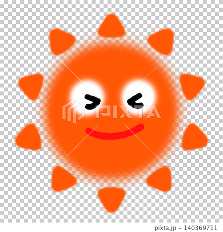 SUN 太陽の手描きイラスト素材 SUN 太陽の手描きイラスト素材 140369711