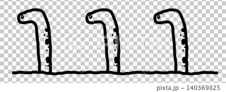 チンアナゴの手描きイラスト 140369825