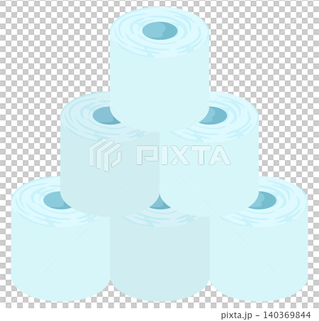 Vector illustration of a pile of toilet paper. Vector illustration of a pile of toilet paper. 140369844