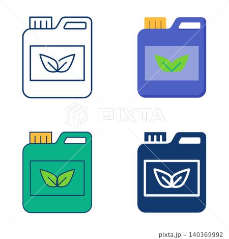 Bottle with liquid fertilizer icon set Bottle with liquid fertilizer icon set 140369992