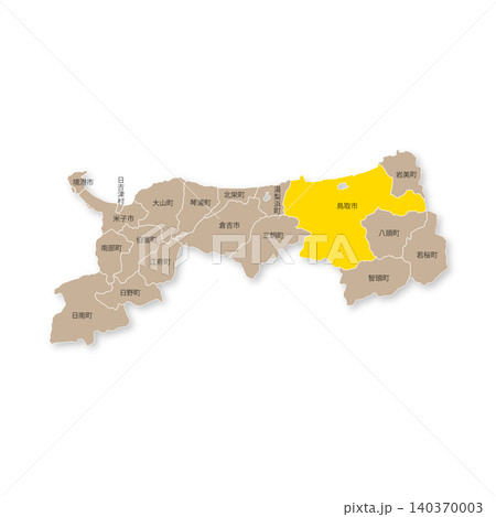 鳥取県と鳥取市の地図 140370003