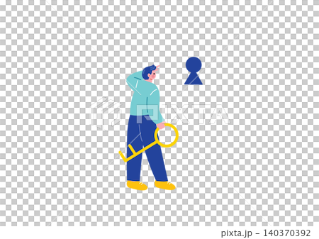 男子攜帶鑰匙的插圖 男子攜帶鑰匙的插圖 140370392