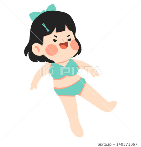 Illustration of Girl in Swimsuit Illustration of Girl in Swimsuit 140371067
