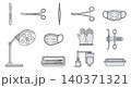 Surgical and operating room medical equipment icon set for clinical procedures with surgical instrument hospital operating scissors equipment procedure healthcare clinical operation sanitary 140371321