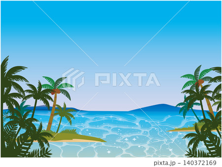 南国の海背景 140372169
